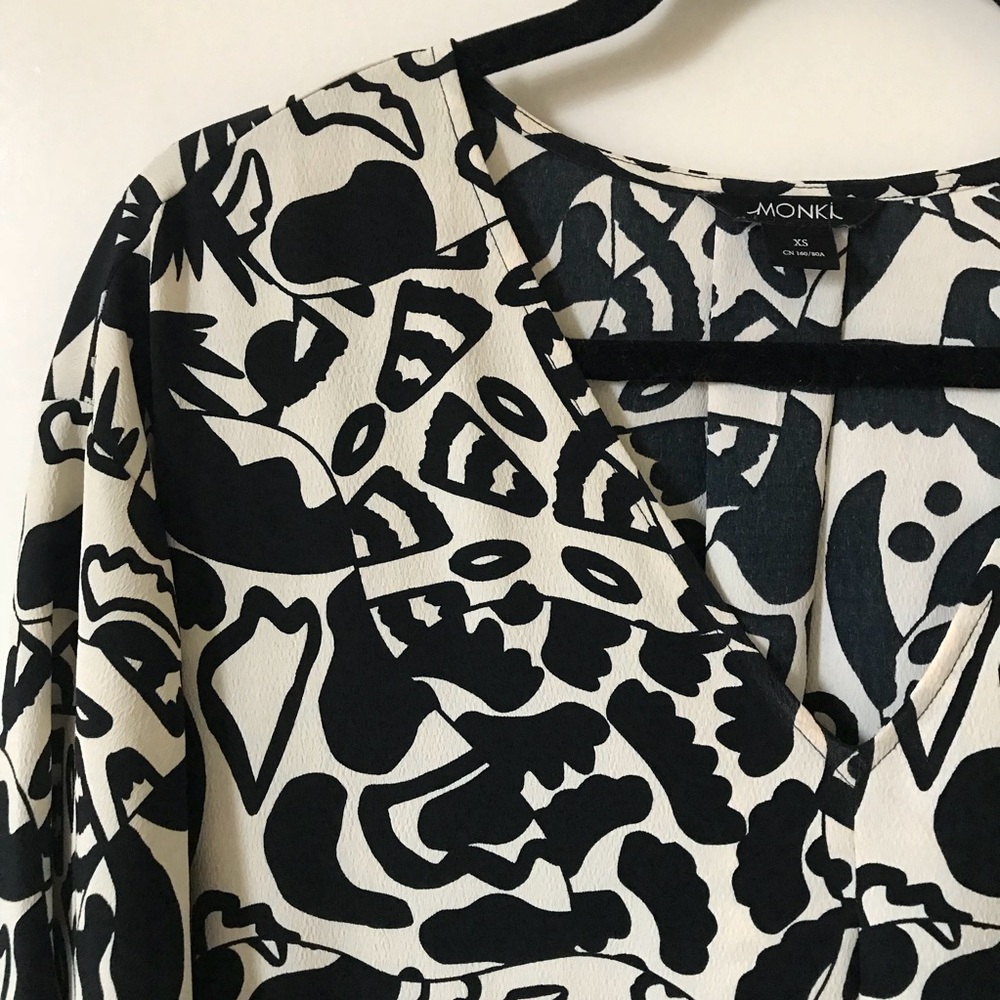 monki asos pattern tent dress, size xs